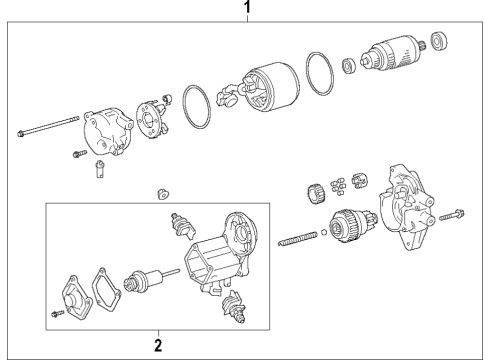 2018 Toyota Tacoma Starter Starter Diagram for 28100-31160