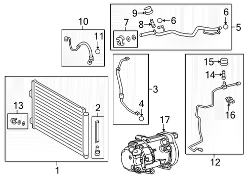 2022 Lexus NX350h A/C Condenser, Compressor & Lines Tube Assembly Diagram for 88710-42150