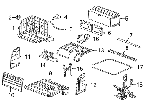 2017 Cadillac CT6 Battery, Cooling System Ground Cable Diagram for 22970111