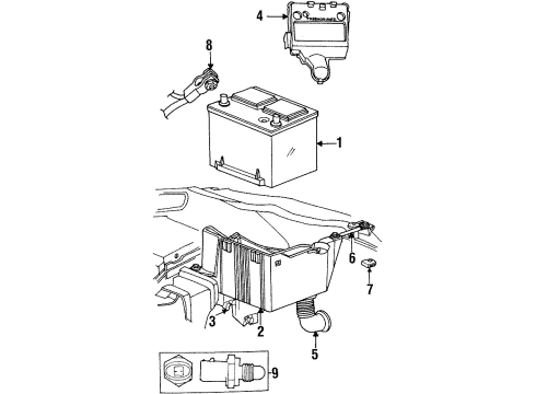 1998 Dodge Neon Battery Battery Wiring Diagram for 4793957AC