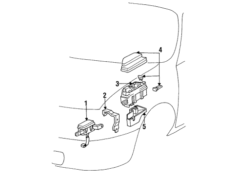 1993 Toyota Tercel Electrical Components Relay Assembly, Circuit Opening Diagram for 85910-16040