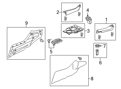 2012 Acura ZDX Heated Seats Panel Assembly, Center (Cross Layer Pigment Film) Diagram for 77296-SZN-A02ZA