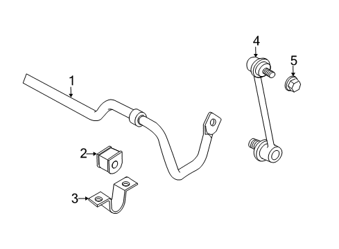 2010 Lexus ES350 Stabilizer Bar & Components - Rear Bush, Stabilizer, Rear Diagram for 48818-33101