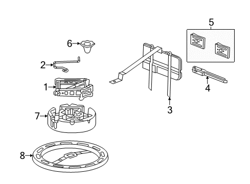 2016 Buick Verano Jack & Components Tool Bag Diagram for 20986100