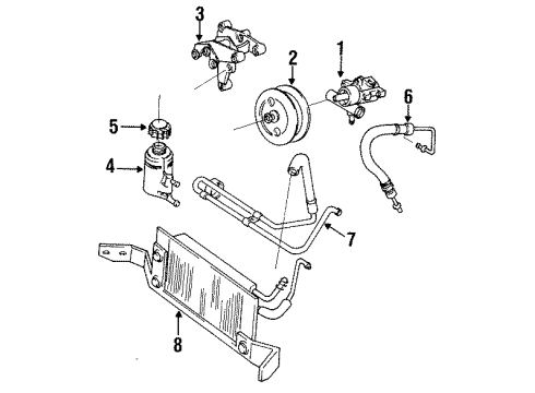 1987 Chevrolet Corvette P/S Pump & Hoses, Steering Column, Steering Gear & Linkage Hose, P/S Gear Inlet Diagram for 26002387