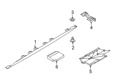 2022 Nissan Sentra Exterior Trim - Pillars Insulator-Front Floor, Front Diagram for 74882-5RL0C