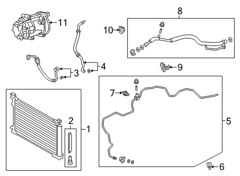 2020 Lexus UX250h Switches & Sensors Bracket, Cooler Diagram for 88688-47710