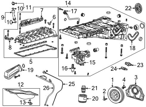 2021 Chevrolet Silverado 1500 Senders Drain Plug Diagram for 24233099