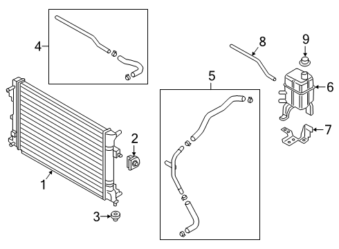 2020 Hyundai Kona Electric Radiator & Components Hose-Radiator To Reservoir Diagram for 25451-K4320