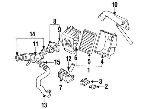 1996 Nissan Quest Powertrain Control Engine Control Module Diagram for 2371M-1B002RE