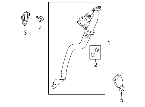 2010 Chevrolet Camaro Seat Belt Latch Diagram for 19208821