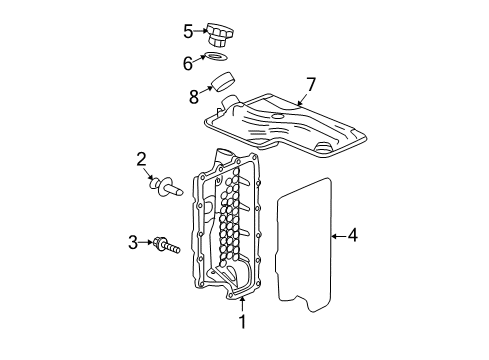 2008 Chevrolet Malibu Transaxle Parts Indicator Seal Diagram for 24238738