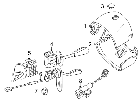 2001 BMW Z8 Shroud, Switches & Levers Trim Panel, Upper Part, Leather Diagram for 32316750983