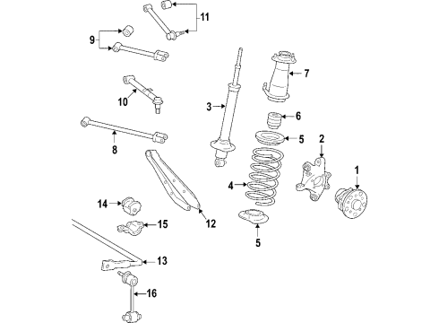 2010 Lexus IS350 Rear Suspension, Lower Control Arm, Upper Control Arm, Ride Control, Stabilizer Bar, Suspension Components Bracket, Stabilizer(For Rear) Diagram for 48832-30060