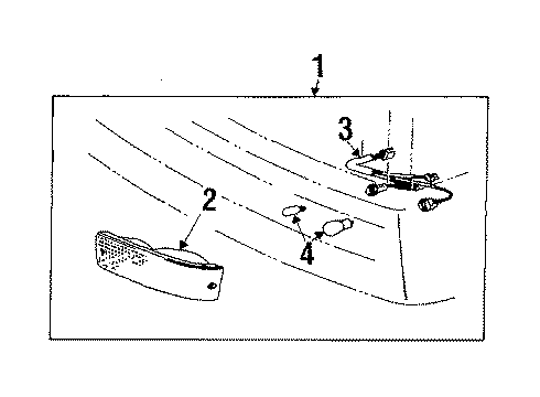 1986 Toyota Van Signal Lamps Lamp Assy, Front Turn Signal, LH Diagram for 81520-80030