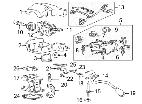 2000 Honda CR-V Switches Lever Set, Select Diagram for 54100-S10-A41