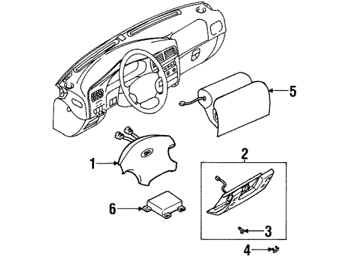 2002 Kia Sportage Air Bag Components Relay Diagram for KKY0267740AS