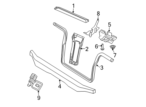 2005 Jeep Liberty Radiator Support Panel-Radiator Diagram for 55176763AG
