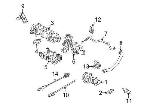 2011 Ram 3500 Powertrain Control Tube-EGR Pressure Sensing Diagram for 68038087AA