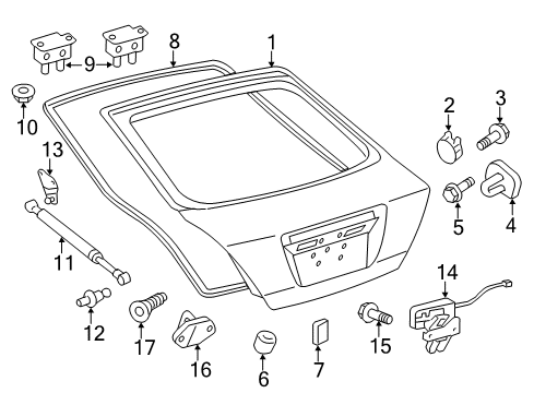 2016 Scion tC Lift Gate Striker Diagram for 69431-12030