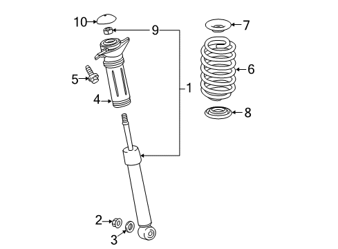 2017 Toyota Prius Prime Shocks & Components - Rear Shock Diagram for 48530-80117