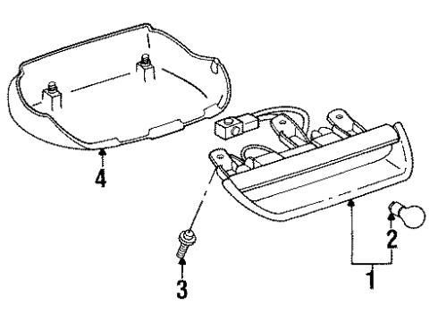 1996 Toyota Camry High Mount Lamps Lamp Assy, Center Stop Diagram for 81570-06050