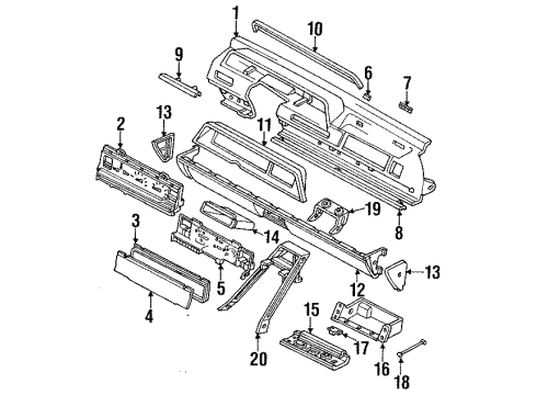 1990 Dodge Monaco Window Defroster Relay-Assembly Diagram for 83507045