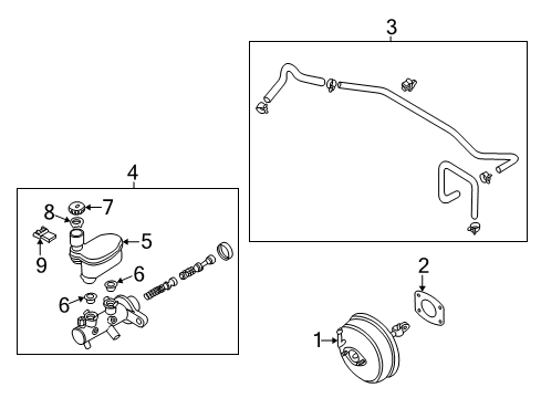 2006 Nissan Maxima Hydraulic System Cylinder Assy-Brake Master Diagram for 46010-7Y015