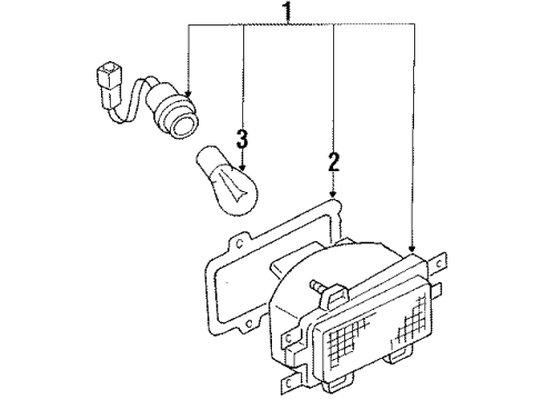 1990 Nissan Axxess Backup Lamps Lamp Assembly-Reverse RH Diagram for 26540-30R00