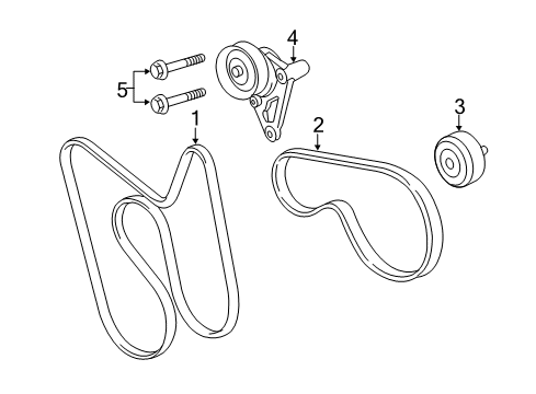 2011 Chevrolet Silverado 3500 HD Belts & Pulleys Serpentine Belt Diagram for 12642433