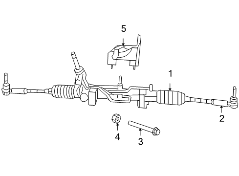 2012 Dodge Caliber P/S Pump & Hoses, Steering Gear & Linkage Gear-Rack And Pinion Diagram for 5154518AB