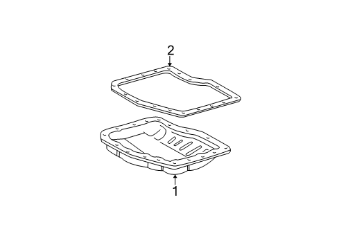 1999 Toyota Sienna Automatic Transmission Transmission Pan Diagram for 35106-32041