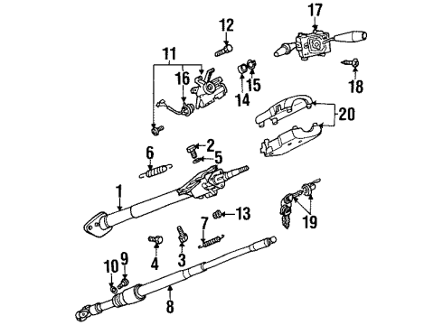 2000 Isuzu VehiCROSS Switches Bolt (8X35) Diagram for 8-97100-457-0