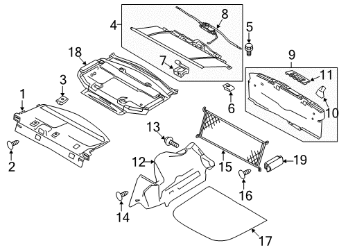 2018 Ford Taurus Interior Trim - Rear Body Spare Cover Diagram for 8A5Z-5445026-AA