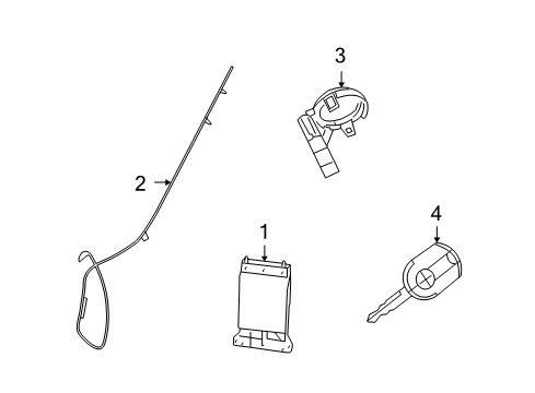 2006 Lincoln Zephyr Alarm System Antenna Diagram for 6E5Z-15603-AA