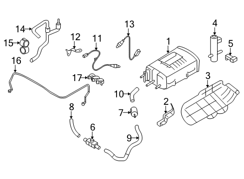 2008 Nissan Versa Powertrain Control Valve Assembly-EVAPO, Service Port Diagram for 14939-9E000