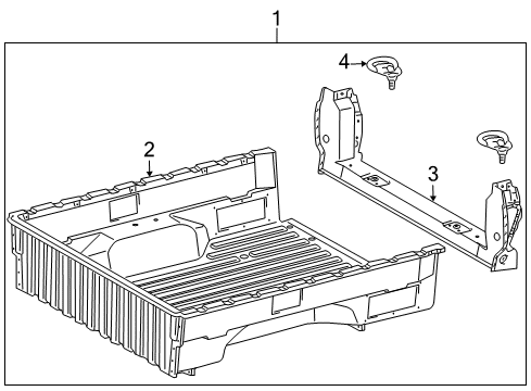Diagram for 2011 Toyota Tacoma Pick Up Box - Floor 