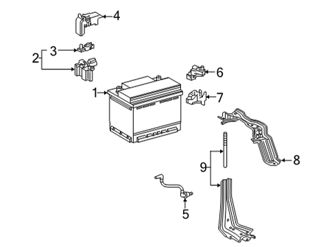 2021 Toyota RAV4 Prime Battery Battery Cable Diagram for 821H1-42030