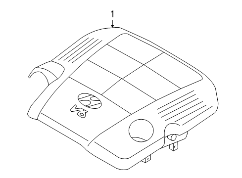 2010 Hyundai Genesis Engine Appearance Cover Engine Cover Assembly Diagram for 29240-3C850