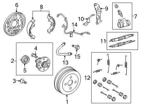 2012 Toyota Yaris Hydraulic System Hydraulic Lines Diagram for 31481-52110