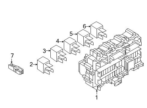 2019 Nissan Kicks Blower Motor & Fan Block Assy-Fuse Diagram for 24311-5RB0A