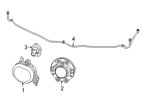 2018 Ram 1500 Bulbs Lamp-Front Fog Diagram for 68104821AF