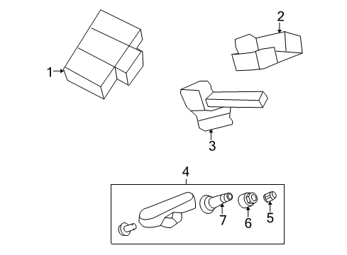 2008 Cadillac CTS Tire Pressure Monitoring Sensor Diagram for 13598771