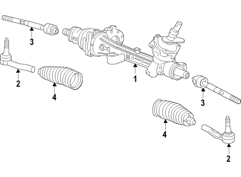 2016 Chevrolet Volt Steering Column & Wheel, Steering Gear & Linkage Steering Gear Diagram for 39112868