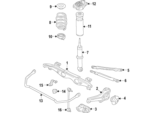 2021 BMW 228i xDrive Gran Coupe Rear Suspension, Ride Control, Stabilizer Bar, Suspension Components SHOCK ABSORBER, REAR, VDC Diagram for 37106886494