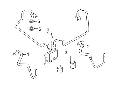 2009 Ford Flex Trans Oil Cooler Cooler Pipe Diagram for 8G1Z-7R081-A