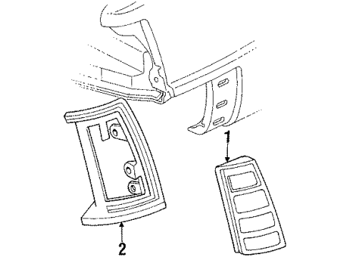 1984 Chevrolet Citation II Front Lamps - Side Marker Lamps Lamp Asm, Front Side Marker Diagram for 913765