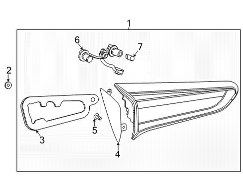 2021 Buick Encore GX Bulbs Back Up Lamp Diagram for 42756096