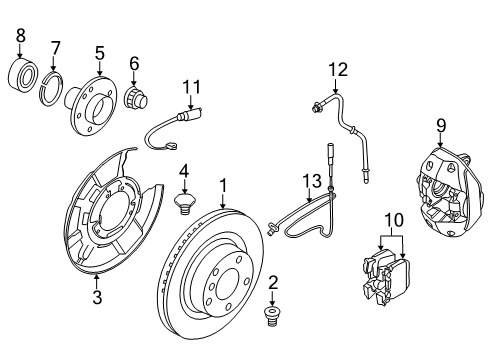 2012 BMW 135i Brake Components Front-Disc Brake Pads Diagram for 34116797860