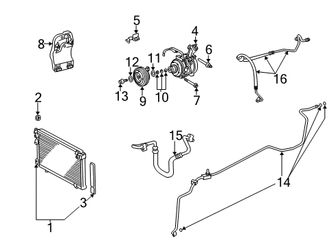 2005 Lexus ES330 Air Conditioner Evaporator Sub-Assy, Cooler, NO.1 Diagram for 88501-33090